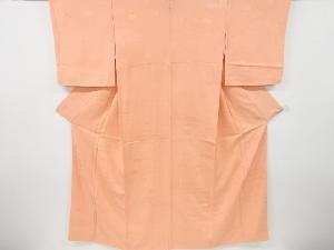 観世水に荒波模様織り出し一つ紋色無地着物